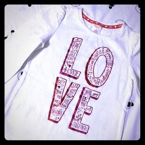 Gymboree LOVE White LS Shirt ❤️